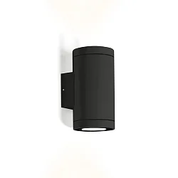 Luminaria de pared para exteriores TUBE WALL 2.0 PAR16 Arriba-Abajo, cilíndrico GU10 IP65, negro