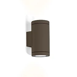 Luminaria de pared para exteriores TUBE WALL 2.0 PAR16 Arriba-Abajo, cilíndrico GU10 IP65, color bronce