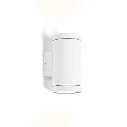Luminaria de pared para exteriores TUBE WALL 2.0 PAR16 Arriba-Abajo, cilíndrico GU10 IP65, blanco