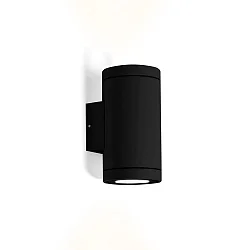 Luminaria de pared para exteriores TUBE WALL 2.0 LED PHASE Arriba-Abajo, dos caras IP65, negro regulable