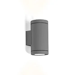 Luminaria de pared para exteriores TUBE WALL 2.0 LED PHASE Arriba-Abajo, dos caras IP65, plomo oscuro regulable