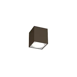 Luminaria de techo para exteriores TRAIN 1.0 abajo, cuadrado, regulable IP65, color bronce, mate regulable