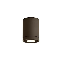 Luminaria de techo para exteriores TUBE 1.0 PAR16 abajo, cilíndrico, rígido GU10 IP65, color bronce