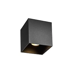 outdoor ceiling luminaire BOX OUTDOOR CEILING SURF 1.0 IP65, black matt dimmable