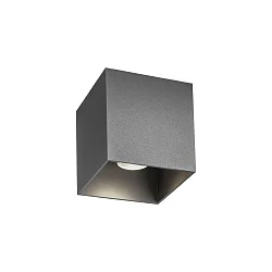 Luminaria de techo para exteriores BOX OUTDOOR CEILING SURF 1.0 IP65, gris regulable
