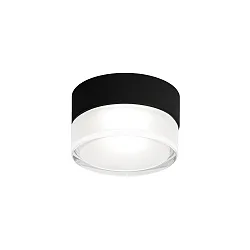 Luminaria de techo BLAS 1.0 redondo, versión de montaje en superficie IP65, mate, negro intenso regulable