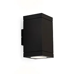 Luminaria de pared para exteriores TUBE CARRÉ WALL 2.0 PAR16 Arriba-Abajo, dos caras GU10 IP65, negro