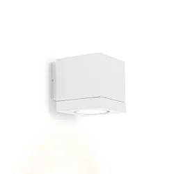 LED Outdoor Wall luminaire TUBE CARRÉ 1.0, IP65, 1-sided, 8W 3000K 34°, CRi >90, dimmable, white