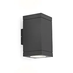 Luminaria de pared para exteriores TUBE CARRÉ WALL 2.0 LED PHASE Arriba-Abajo, dos caras IP65, antracita regulable