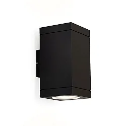 Luminaria de pared para exteriores TUBE CARRÉ WALL 2.0 LED PHASE Arriba-Abajo, dos caras IP65, negro regulable
