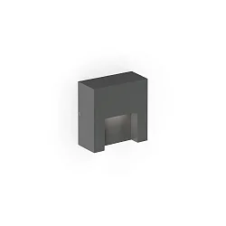 Luminaria de pared para exteriores RETO WALL SURFACE OUTDOOR 0.8 angular IP65, antracita regulable