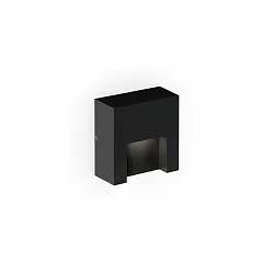 Luminaria de pared para exteriores RETO WALL SURFACE OUTDOOR 0.8 angular IP65, negro mate regulable