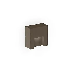 Luminaria de pared para exteriores RETO WALL SURFACE OUTDOOR 0.8 angular IP65, color bronce regulable
