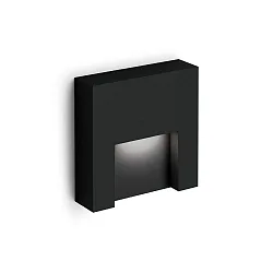 Luminaria de pared para exteriores RETO OUTDOOR WALL SURF 1.3 IP65, negro mate regulable