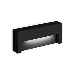 Luminaria de pared para exteriores RETO OUTDOOR WALL SURF 2.0 IP65, negro mate regulable
