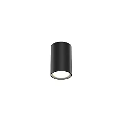 Luminaria de techo para exteriores TRAM 1.0 abajo, cilíndrico, regulable IP65, negro mate regulable