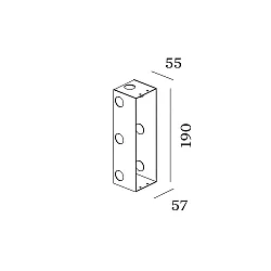 Carcasa empotrable ORIS 0.7 / RETO 2.0 - CONCRETE HOUSING descarga, negro