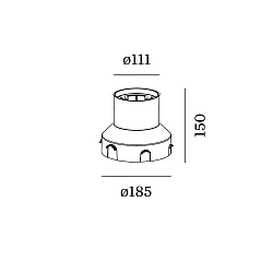 Accessory for Outdoor LED Recessed spot MAP 1.2 / CHART 1.2 - recessed housing