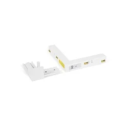 Conector en L STREX 48V mecánico, versión de montaje en superficie, izquierda-derecha, blanco