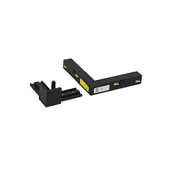 Conector en L STREX 48V mecánico, versión de montaje en superficie, izquierda-derecha, negro