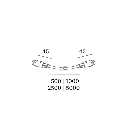Cable de interconexión 250CM - 24V PLUG&PLAY con enchufe, negro