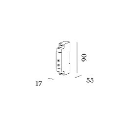Atenuador de luz DIN RAIL IP30 / MAX. 200W / PHASE-CUT, blanco mate