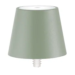 Luminaria con batería POLDINA STOPPER IP54, verde salvia regulable