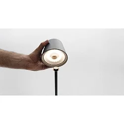 Luz de pico de la batería POLDINA IP54, plomo oscuro, barnizado regulable