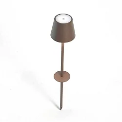 Luz de pico de la batería POLDINA IP54, color oxidado, barnizado regulable