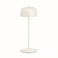 Lámpara de mesa a pilas CIRCE IP65, blanco mate regulable
