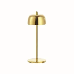 Lámpara de mesa a pilas CIRCE IP65, dorado regulable