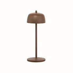Lámpara de mesa a pilas CIRCE IP65, color oxidado regulable