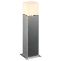 Luminaria de pie para exteriores SQUARE POLE 60 medio E27 IP44, acero inoxidable regulable