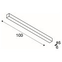 SLV Luminaria de techo Q-LINE CL 100 para estaci�n de trabajo VDU, negro regulable