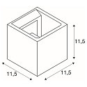 SLV Luminaria de pared SOLID CUBE G9, negro 