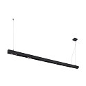 Premium LED Pendant luminaire Q-LINE PD, 200cm, for BAP, 85W, TRIAC dimmable, black, 3000K 4200lm