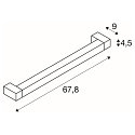 SLV Luminaria de pared LONG GRILL LED, negro 