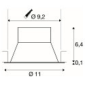 SLV Luminaria empotrable AKALO D83 DL IP20, blanco regulable 9W 850lm 3000/4200/5700K 90� 90� CRI >80