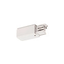 Alimentador trif�sico S-TRACK ON/FF versi�n de montaje en superficie, tierra derecha, conmutable, blanco