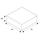 SLV Conector en X trif�sico S-TRACK ON/OFF versi�n de montaje en superficie, conmutable, blanco