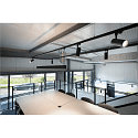 SLV LED Pendant luminaire GLENOS, 200cm, UGR, 103W 4000K, black matt