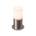 Luminaria para balizas ROX ACRYL POLE 30 cilíndrico, con difusor E27 IP44, acero inoxidable regulable