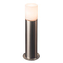 Luminaria para balizas ROX ACRYL POLE 60 cilíndrico, con difusor E27 IP44, acero inoxidable regulable