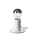SLV Luminaria de mesa FITU TL con interruptor E27 IP20, blanco 