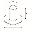 SLV Luminaria de mesa FITU TL con interruptor E27 IP20, aluminio cepillado 