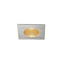 Luminaria de techo para exteriores PATTA-I SQUARE DTW angular, r�gido, Dim-To-Warm IP65, aluminio cepillado regulable