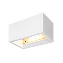 SLV Luminaria de pared PLASTRA QT-DE12 WL R7s 118mm, blanco