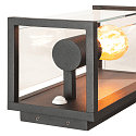 SLV Outdoor Wall luminaire QUADRULO SENSOR WL, E27, anthracite, with IR sensor