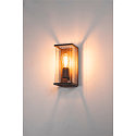 SLV Outdoor Wall luminaire QUADRULO SENSOR WL, E27, anthracite, with IR sensor