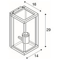 SLV Luminaria de pared para exteriores QUADRULO WL angular, sin sensor E27 IP44, antracita regulable
